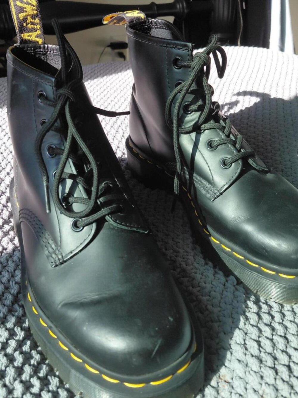 Dr. Martens Women's RARE # 101 BEX DISCONTINUED Platform Black Boots